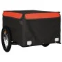 Schwarz-orangefarbener Fahrradanhänger aus Eisen, 45 kg von vidaXL, Fahrradanhänger - Ref: Foro24-94082, Preis: 79,84 €, Raba...