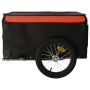 Schwarz-orangefarbener Fahrradanhänger aus Eisen, 45 kg von vidaXL, Fahrradanhänger - Ref: Foro24-94082, Preis: 79,84 €, Raba...