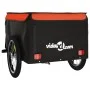 Schwarz-orangefarbener Fahrradanhänger aus Eisen, 45 kg von vidaXL, Fahrradanhänger - Ref: Foro24-94082, Preis: 79,84 €, Raba...