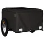 Schwarz-orangefarbener Fahrradanhänger aus Eisen, 45 kg von vidaXL, Fahrradanhänger - Ref: Foro24-94082, Preis: 79,84 €, Raba...