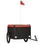 Schwarz-orangefarbener Fahrradanhänger aus Eisen, 45 kg von vidaXL, Fahrradanhänger - Ref: Foro24-94089, Preis: 93,35 €, Raba...