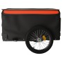 Schwarz-orangefarbener Fahrradanhänger aus Eisen, 45 kg von vidaXL, Fahrradanhänger - Ref: Foro24-94089, Preis: 94,94 €, Raba...