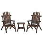 Gartenmöbel-Set 3-teilig aus massivem Tannenholz von vidaXL, Gartensets - Ref: Foro24-3185512, Preis: 283,73 €, Rabatt: %