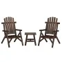 Juego de muebles de jardín 3 piezas madera maciza de abeto de vidaXL, Conjuntos de jardín - Ref: Foro24-3185512, Precio: 295,...