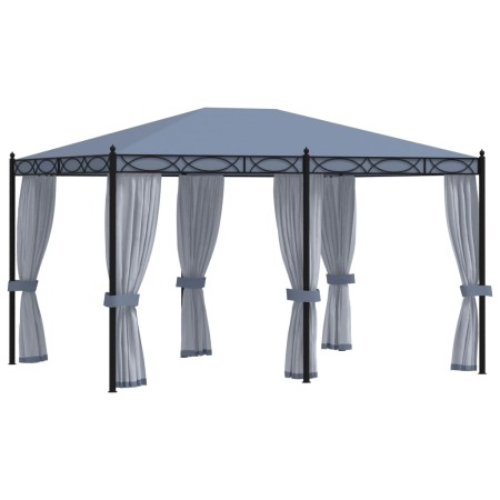 Gazebo with anthracite gray steel mesh screens 3x4 m by vidaXL, Tents and gazebos - Ref: Foro24-48057, Price: 506,49 €, Disco...