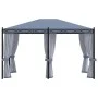 Gazebo with anthracite gray steel mesh screens 3x4 m by vidaXL, Tents and gazebos - Ref: Foro24-48057, Price: 496,43 €, Disco...