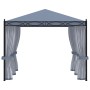 Gazebo with anthracite gray steel mesh screens 3x4 m by vidaXL, Tents and gazebos - Ref: Foro24-48057, Price: 506,49 €, Disco...