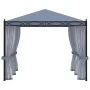 Gazebo with anthracite gray steel mesh screens 3x4 m by vidaXL, Tents and gazebos - Ref: Foro24-48057, Price: 496,43 €, Disco...