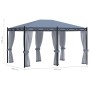 Gazebo with anthracite gray steel mesh screens 3x4 m by vidaXL, Tents and gazebos - Ref: Foro24-48057, Price: 506,49 €, Disco...