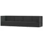 Garden set with cushions 4 pieces black synthetic rattan by vidaXL, Garden sets - Ref: Foro24-319598, Price: 429,44 €, Discou...