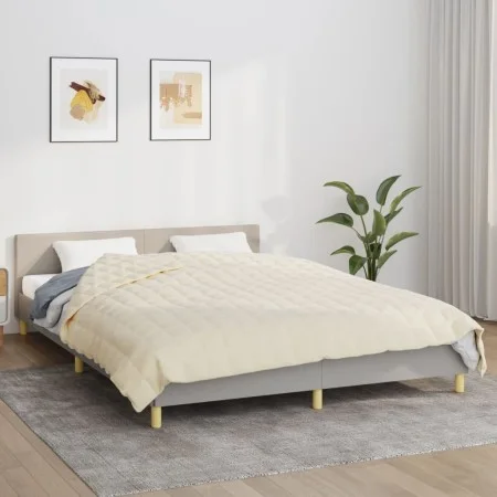 Manta con peso tela color crema claro 200x220 cm 9 kg by vidaXL, Blankets - Ref: Foro24-3154875, Price: 97,53 €, Discount: %