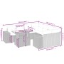 Set de sofás de jardín 9 pzas con cojines ratán sintético beige