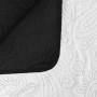 Cubrecama acolchado doble cara 220x240 cm blanco y negro