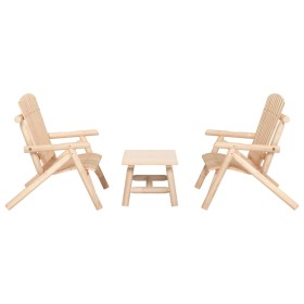 Juego de muebles de jardín 3 piezas madera maciza de abeto de vidaXL, Conjuntos de jardín - Ref: Foro24-3185515, Precio: 376,...