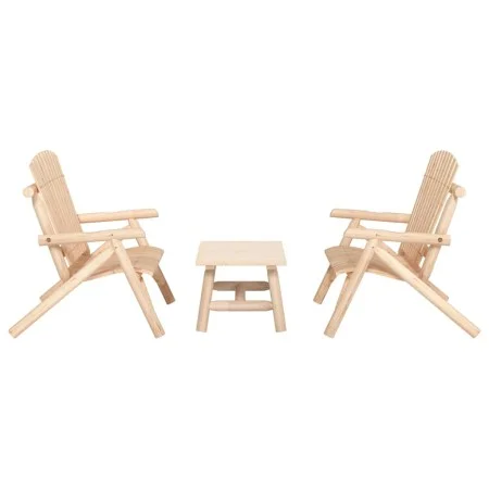 Juego de muebles de jardín 3 piezas madera maciza de abeto de vidaXL, Conjuntos de jardín - Ref: Foro24-3185515, Precio: 384,...