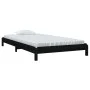 Black solid pine wood stackable bed 100x200 cm by vidaXL, Beds and slatted bases - Ref: Foro24-820391, Price: 127,20 €, Disco...