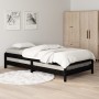 Cama apilable de madera pino maciza negro 100x200 cm de vidaXL, Camas y somieres - Ref: Foro24-820391, Precio: 129,45 €, Desc...