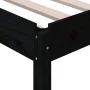 Black solid pine wood stackable bed 100x200 cm by vidaXL, Beds and slatted bases - Ref: Foro24-820391, Price: 127,20 €, Disco...