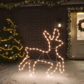 Weihnachts-Rentierfigur mit 72 warmweißen LEDs 57x55x4,5 cm von vidaXL, Weihnachtsbeleuchtung - Ref: Foro24-343296, Preis: 28...