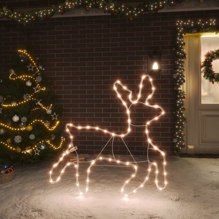 Christmas reindeer figure with 72 warm white LEDs 57x55x4.5 cm by vidaXL, Christmas lights - Ref: Foro24-343296, Price: 28,60...