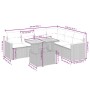 Set sofás de jardín 7 piezas y cojines ratán sintético beige