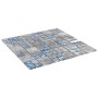 Azulejos de mosaico 22 unidades vidrio gris y azul 30x30 cm