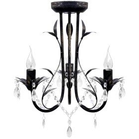 Chandelier, Art Nouveau style black candelabra, 3 x E14 by vidaXL, chandeliers - Ref: Foro24-241385, Price: 58,06 €, Discount: %