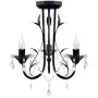 Lámpara de araña, candelabro negro estilo Art Nouveau, 3 x E14 de vidaXL, Lámparas de araña - Ref: Foro24-241385, Precio: 60,...