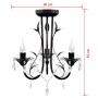Chandelier, Art Nouveau style black candelabra, 3 x E14 by vidaXL, chandeliers - Ref: Foro24-241385, Price: 58,06 €, Discount: %