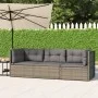 3-teiliges Gartenmöbel-Set und graue synthetische Rattankissen von vidaXL, Gartensets - Ref: Foro24-319609, Preis: 228,05 €, ...