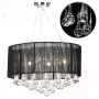 Lámpara colgante con 85 cristales negros de vidaXL, Lámparas de araña - Ref: Foro24-60344, Precio: 116,64 €, Descuento: %