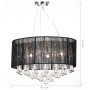 Lámpara colgante con 85 cristales negros by vidaXL, chandeliers - Ref: Foro24-60344, Price: 122,89 €, Discount: %