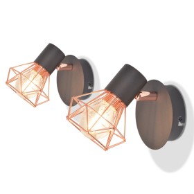 Wall lamps with 2 LED filament bulbs 2 pcs 8 W by vidaXL, Wall sconces - Ref: Foro24-244393, Price: 21,73 €, Discount: %
