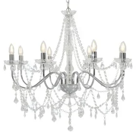 Kronleuchter mit silbernen Perlen, 8 E14-Glühbirnen von vidaXL, Kronleuchter - Ref: Foro24-281606, Preis: 143,31 €, Rabatt: %