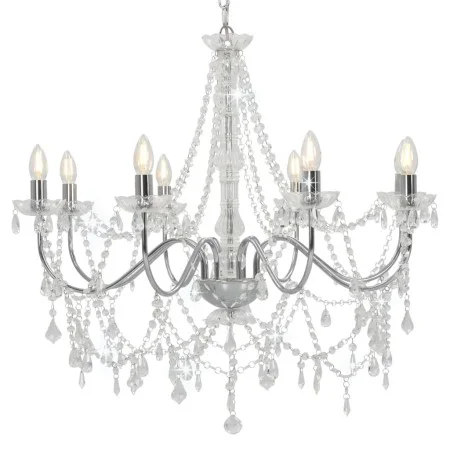 Kronleuchter mit silbernen Perlen, 8 E14-Glühbirnen von vidaXL, Kronleuchter - Ref: Foro24-281606, Preis: 143,31 €, Rabatt: %