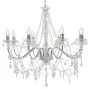 Chandelier with silver beads 8 E14 bulbs by vidaXL, chandeliers - Ref: Foro24-281606, Price: 143,31 €, Discount: %