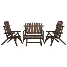 4-teiliges Gartenmöbel-Set aus massivem Tannenholz von vidaXL, Gartensets - Ref: Foro24-3185514, Preis: 455,87 €, Rabatt: %