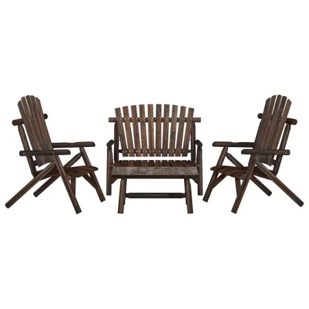 4-teiliges Gartenmöbel-Set aus massivem Tannenholz von vidaXL, Gartensets - Ref: Foro24-3185514, Preis: 455,87 €, Rabatt: %