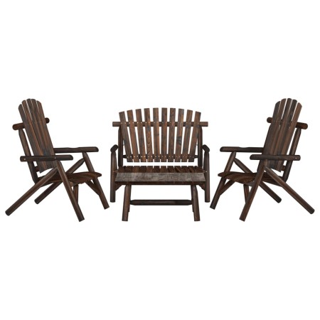 4-teiliges Gartenmöbel-Set aus massivem Tannenholz von vidaXL, Gartensets - Ref: Foro24-3185514, Preis: 446,99 €, Rabatt: %