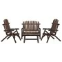 4-teiliges Gartenmöbel-Set aus massivem Tannenholz von vidaXL, Gartensets - Ref: Foro24-3185514, Preis: 455,87 €, Rabatt: %
