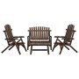 4-teiliges Gartenmöbel-Set aus massivem Tannenholz von vidaXL, Gartensets - Ref: Foro24-3185514, Preis: 446,99 €, Rabatt: %