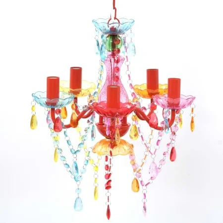 Kristalllicht 5 mehrfarbige Glühbirnen von vidaXL, Kronleuchter - Ref: Foro24-240311, Preis: 61,24 €, Rabatt: %