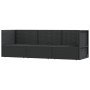 3-teiliges Gartenmöbel-Set und Kissen aus synthetischem Rattan schwarz von vidaXL, Gartensets - Ref: Foro24-319596, Preis: 25...