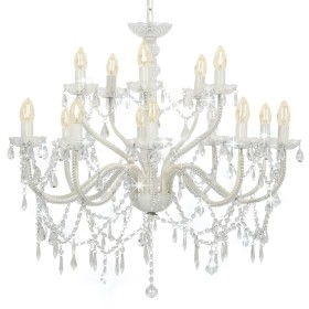 Chandelier with 2 layers white 15 bulbs x E14 by vidaXL, chandeliers - Ref: Foro24-281612, Price: 185,64 €, Discount: %