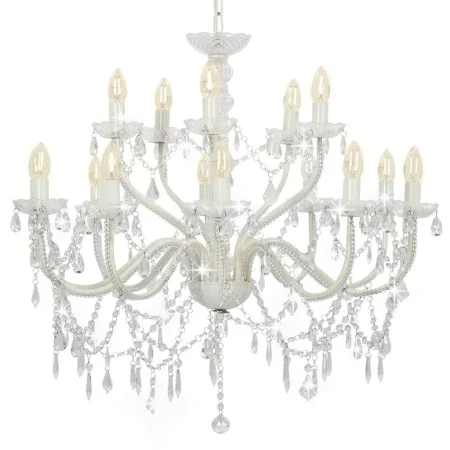Chandelier with 2 layers white 15 bulbs x E14 by vidaXL, chandeliers - Ref: Foro24-281612, Price: 196,08 €, Discount: %