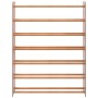 Mueble zapatero de madera contrachapada marrón 90x24x117 cm