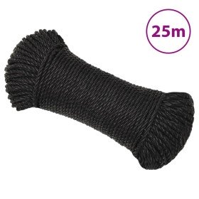 Cuerda de trabajo polipropileno negro 3 mm 25 m