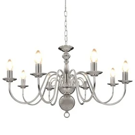 Silver chandelier 8 E14 bulbs by vidaXL, chandeliers - Ref: Foro24-281618, Price: 151,01 €, Discount: %