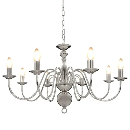 Silberner Kronleuchter mit 8 E14-Glühbirnen von vidaXL, Kronleuchter - Ref: Foro24-281618, Preis: 151,01 €, Rabatt: %