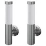 2 Outdoor wall lights, wall lamps, stainless steel by vidaXL, Wall sconces - Ref: Foro24-160163, Price: 41,35 €, Discount: %